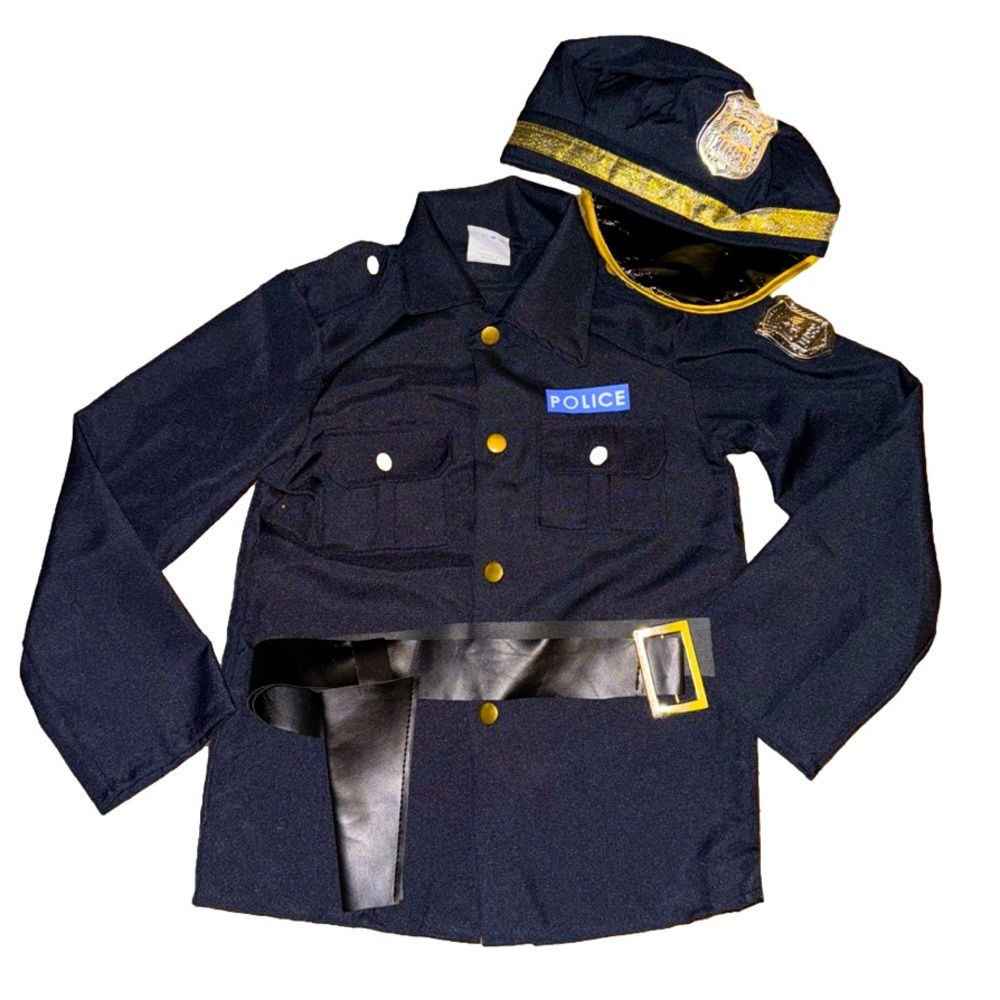Police Officer Halloween, career or role play costume gender neutral like new